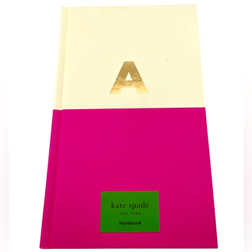 Kate Spade “A” Initial Dipped Writing Notebook Journal NWT